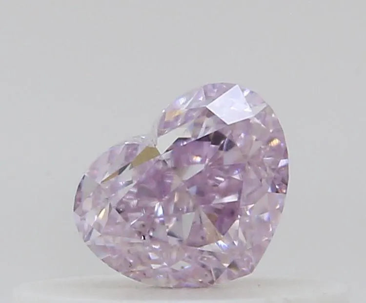 0.26ct Heart Natural Diamond (Colour Fancy Light Purplish Pink, Clarity VS2, GIA Certified)