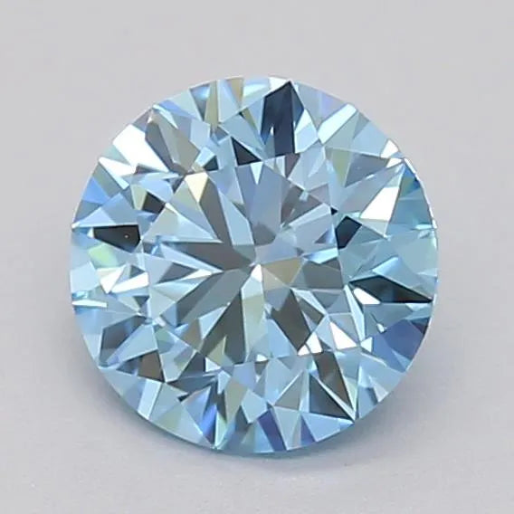 0.50ct Round Lab Grown Diamond (Colour Fancy Vivid Blue, Clarity VVS1, Cut ID, IGI Certified)