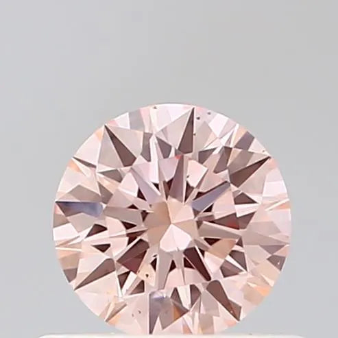 0.52ct Round Lab Grown Diamond (Colour Fancy Pink, Clarity VS2, Cut ID, IGI Certified)