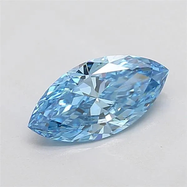 1.00ct Marquise Lab Grown Diamond (Colour Fancy Vivid Blue, Clarity VS1, IGI Certified)
