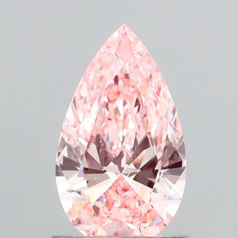1.00ct Pear Lab Grown Diamond (Colour Fancy Pink, Clarity VVS2, IGI Certified)