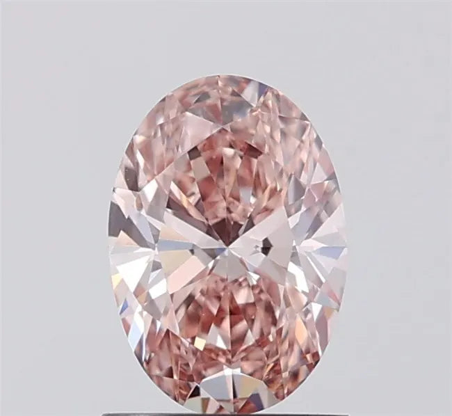 1.03ct Oval Lab Grown Diamond (Colour Fancy Light Brown, Clarity VS1, IGI Certified)