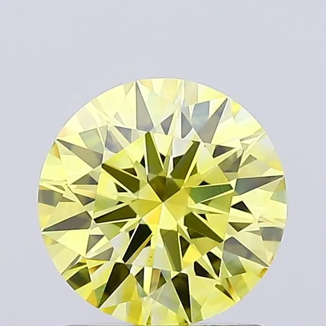 1.16ct Round Lab Grown Diamond (Colour Fancy Vivid Yellow, Clarity VS1, Cut ID, IGI Certified)