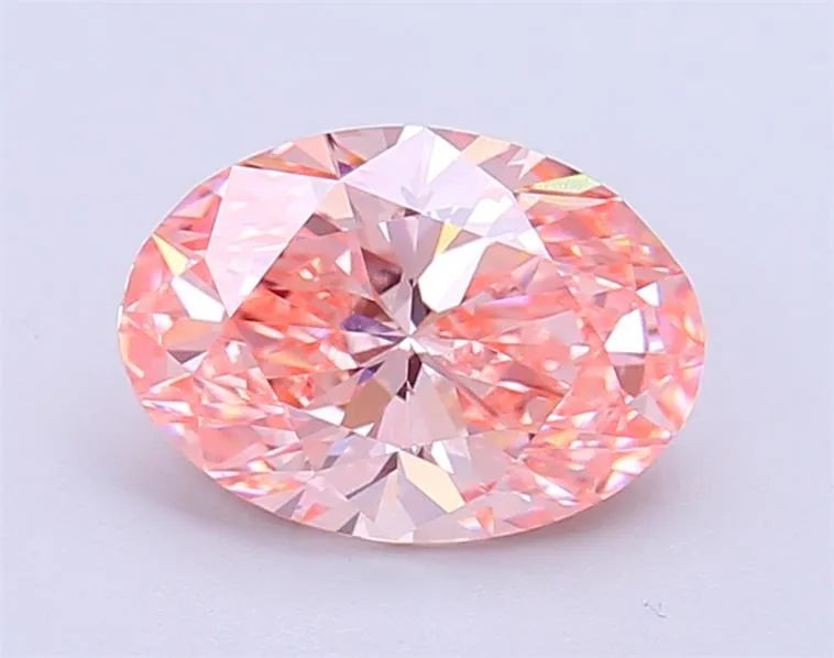 2.00ct Owalny Diament Hodowany w Laboratorium Kolor Fancy Vivid Pink Czystosc VVS2 Certyfikat IGI