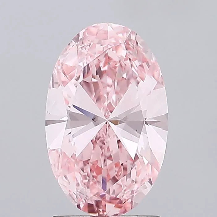 2.00ct Oval Lab Grown Diamond (Colour Fancy Vivid Pink, Clarity VS1, IGI Certified)