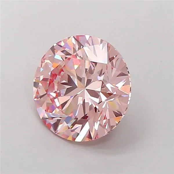 2.91ct Round Lab Grown Diamond (Colour Fancy Pink, Clarity VS1, Cut ID, IGI Certified)
