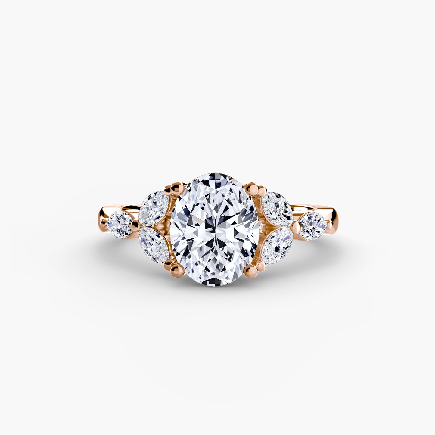 Pierścionek zaręczynowy The Shoulder Cluster Ring - oprawa