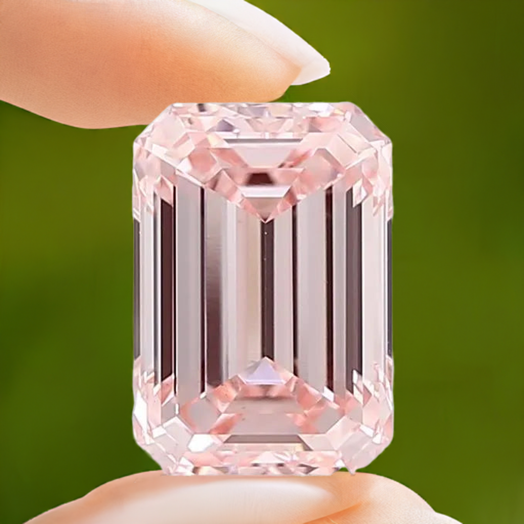 2.02ct Emerald Lab Grown Diamond (Colour Fancy Pink, Clarity VS2, Cut GD, IGI Certified)