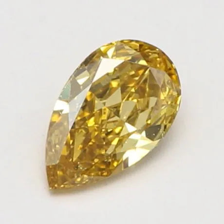 0.19ct Pear Natural Diamond (Colour Fancy Deep Brownish Yellow, Clarity SI1, Cut EX, GIA Certified)