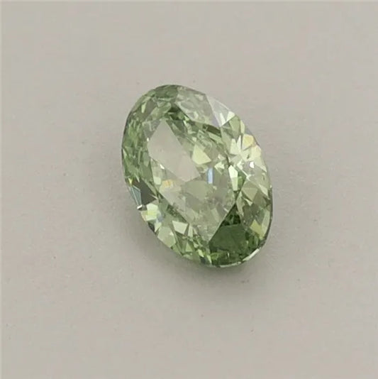 0.31ct Oval Lab Grown Diamond (Colour Fancy Vivid Green, Clarity VS1, IGI Certified)