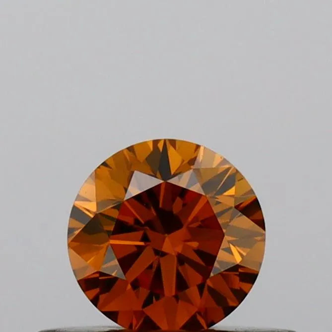 0.31ct Round Lab Grown Diamond (Colour Fancy Brown, Clarity VS1, Cut EX, IGI Certified)