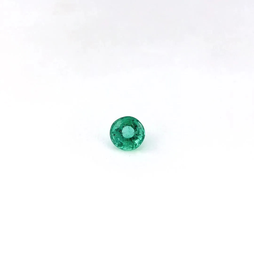 0.39ct Round Natural Emerald (Colour Green, Clarity Slightly Included, Cut Faceted)