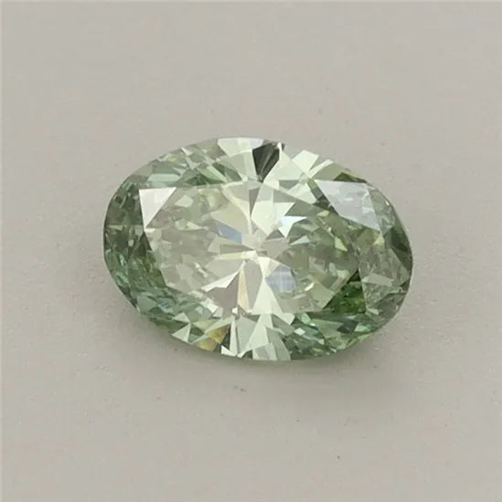 0.43ct Oval Lab Grown Diamond (Colour Fancy Vivid Green, Clarity VS1, IGI Certified)
