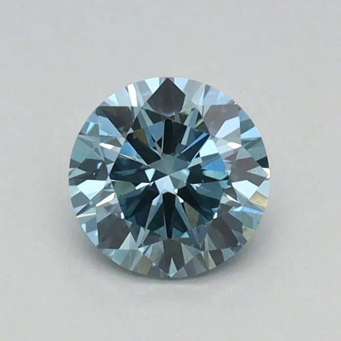 0.44ct Round Lab Grown Diamond (Colour Fancy Vivid Blue, Clarity VS1, Cut VG, IGI Certified)