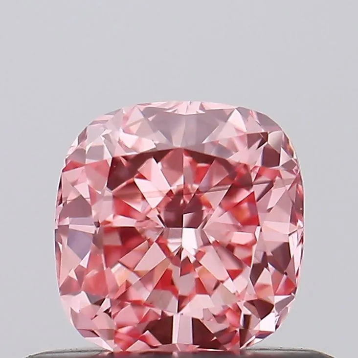 0.45ct Cushion brilliant Lab Grown Diamond (Colour Fancy Vivid Pink, Clarity VS2, IGI Certified)