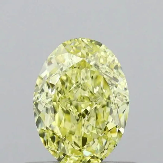 0.50ct Oval Natural Diamond (Colour Fancy Light Yellow, Clarity VVS2, Cut GD, GIA Certified)