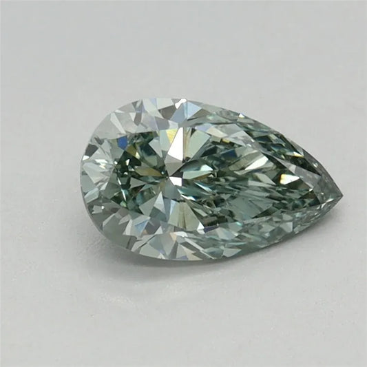 0.50ct Pear Lab Grown Diamond (Colour Fancy Vivid Green, Clarity VS1, IGI Certified)