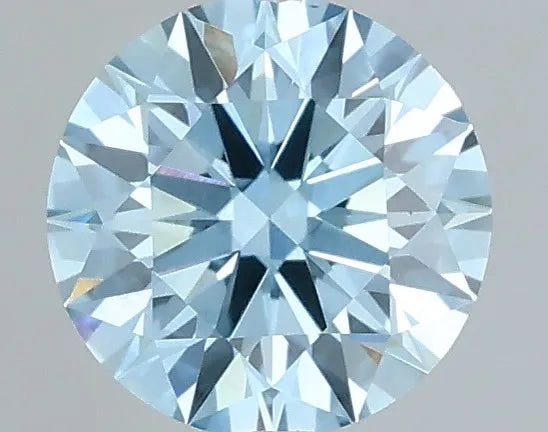 0.50ct Round Lab Grown Diamond (Colour Fancy Vivid Blue, Clarity VS1, Cut ID, IGI Certified)