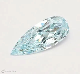 0.53ct Pear Natural Diamond (Colour Fancy Greenish Blue, Clarity VS2, GIA Certified)