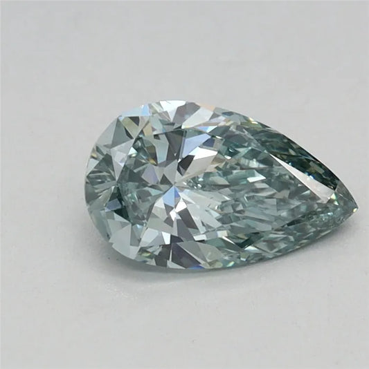 0.54ct Pear Lab Grown Diamond (Colour Fancy Vivid Green, Clarity VS2, IGI Certified)