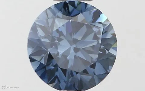 0.54ct Round Lab Grown Diamond (Colour Fancy Vivid Blue, Clarity VVS1, Cut EX, IGI Certified)