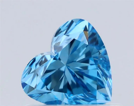 0.56ct Heart Natural Diamond (Colour Fancy Vivid Blue, Clarity IF, Cut VG, IGI Certified)