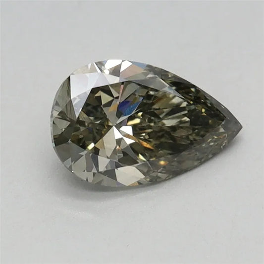 0.56ct Pear Lab Grown Diamond (Colour Fancy Gray Green, Clarity VVS2, IGI Certified)