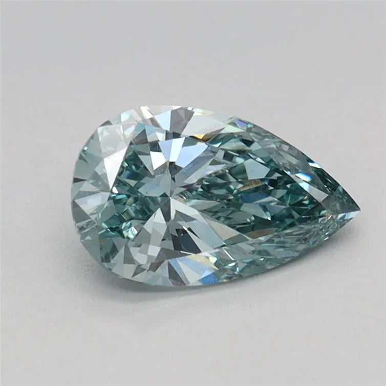 0.58ct Pear Lab Grown Diamond (Colour Fancy Vivid Green, Clarity VS1, IGI Certified)