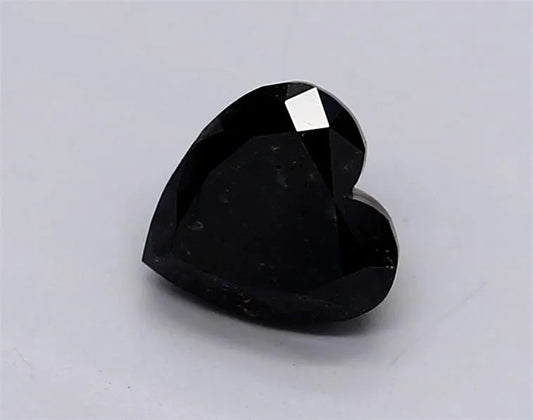 0.59ct Heart Natural Diamond (Colour Fancy Black, Clarity VVS2, Cut EX, GIA Certified)