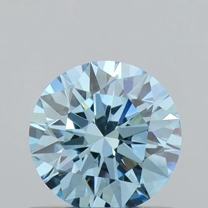 0.60ct Round Lab Grown Diamond (Colour Fancy Intense Blue, Clarity VVS2, Cut ID, IGI Certified)