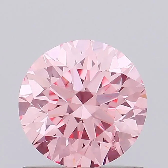 0.69ct Round Lab Grown Diamond (Colour Fancy Vivid Pink, Clarity SI1, Cut VG, IGI Certified)