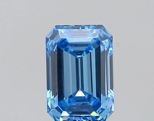 0.70ct Emerald Lab Grown Diamond (Colour Fancy Vivid Blue, Clarity VS2, IGI Certified)