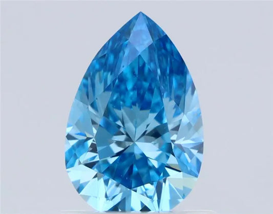 0.70ct Pear Natural Diamond (Colour Fancy Vivid Blue, Clarity VVS2, Cut VG, IGI Certified)