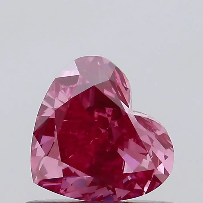 0.72ct Heart Lab Grown Diamond (Colour Fancy Vivid Pink, Clarity VVS2, IGI Certified)