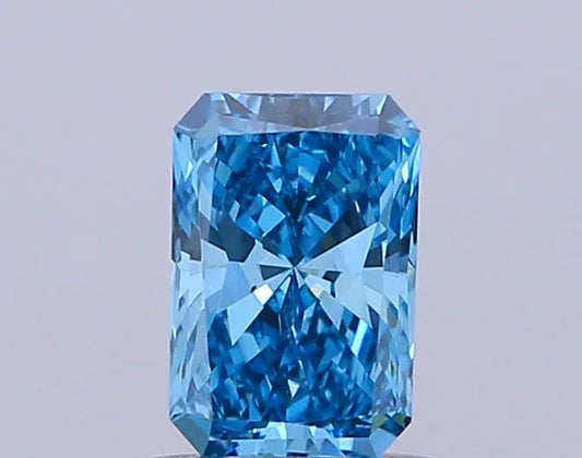 0.80ct Radiant Lab Grown Diamond (Colour Fancy Vivid Blue, Clarity VVS2, IGI Certified)