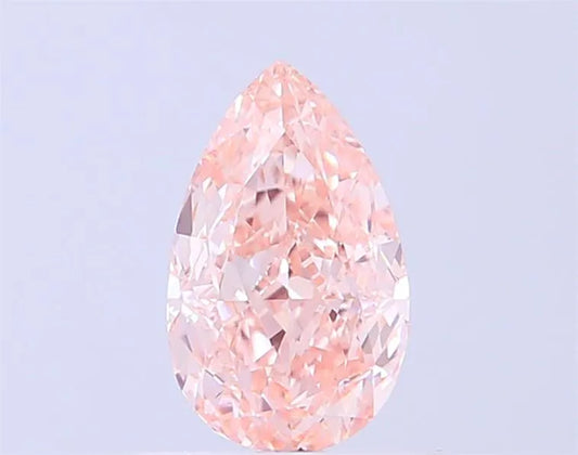 0.83ct Pear Lab Grown Diamond (Colour Fancy Light Brown Pink, Clarity VS1, IGI Certified)