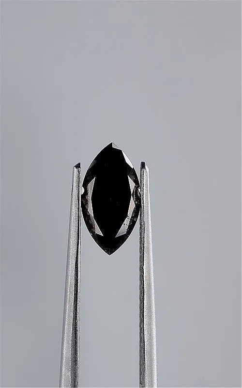 0.86ct Marquise Natural Diamond (Colour Fancy Black, Clarity VVS2, Cut EX, GIA Certified)