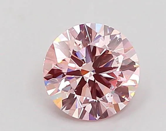 0.90ct Round Lab Grown Diamond (Colour Fancy Pink, Clarity VS2, Cut EX, IGI Certified)