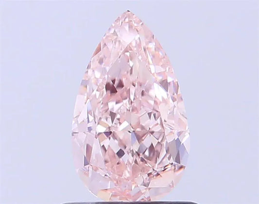 0.92ct Pear Lab Grown Diamond (Colour Fancy Light Pink, Clarity VVS2, IGI Certified)