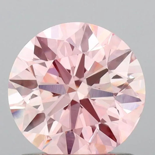0.97ct Round Lab Grown Diamond (Colour Fancy Intense Pink, Clarity VS1, Cut ID, IGI Certified)