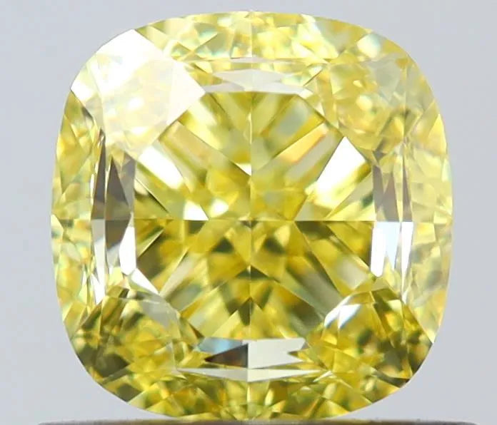 1.00ct Cushion brilliant Natural Diamond (Colour Fancy Intense Yellow, Clarity VS1, GIA Certified)