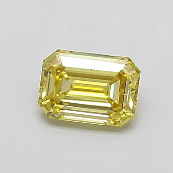 1.00ct Emerald Lab Grown Diamond (Colour Fancy Intense Yellow, Clarity VS2, IGI Certified)