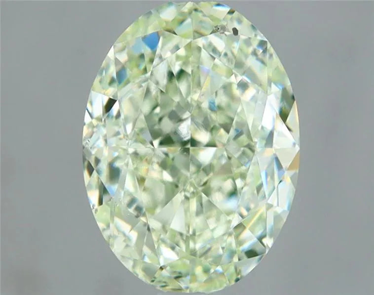 1.01ct Oval Natural Diamond (Colour Light Green, Clarity SI1, GIA Certified)