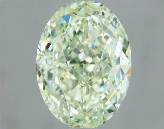 1.01ct Oval Natural Diamond (Colour Light Green, Clarity SI1, GIA Certified)