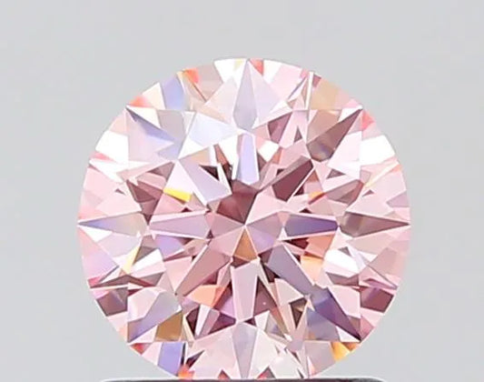 1.01ct Round Lab Grown Diamond (Colour Fancy Pink, Clarity VVS2, Cut ID, IGI Certified)