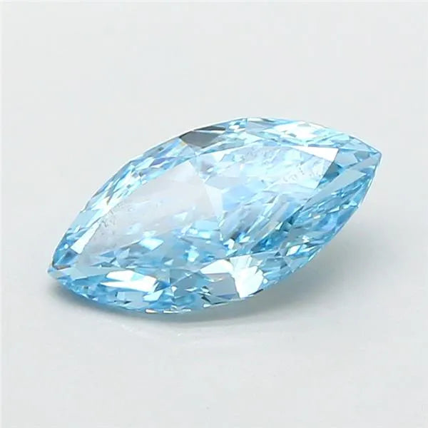 1.03ct Marquise Lab Grown Diamond (Colour Fancy Vivid Blue, Clarity VS1, IGI Certified)