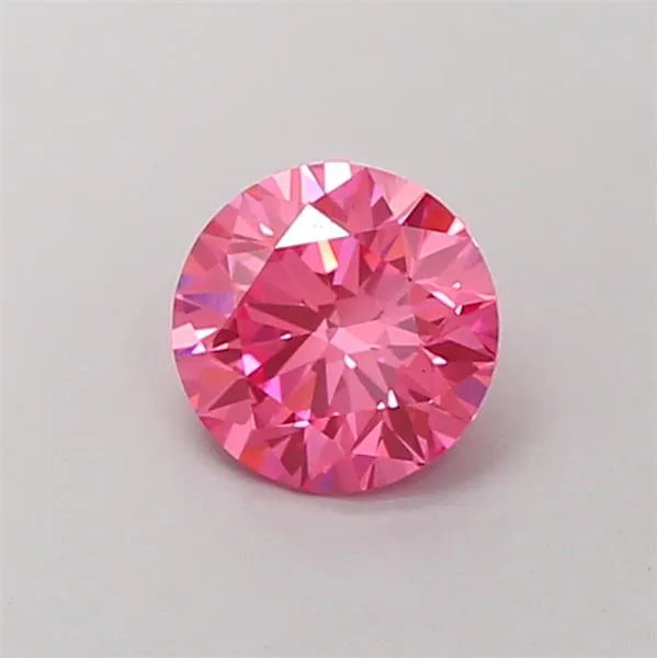 1.05ct Round Lab Grown Diamond (Colour Fancy Vivid Pink, Clarity VVS2, Cut ID, IGI Certified)