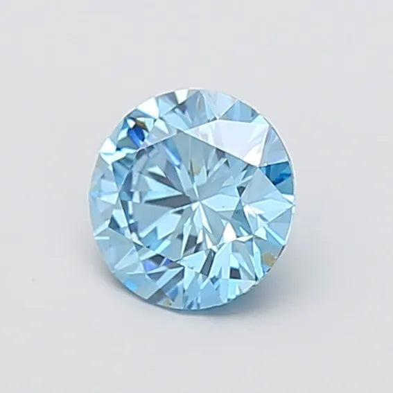 1.10ct Round Lab Grown Diamond (Colour Fancy Vivid Blue, Clarity VS1, Cut ID, IGI Certified)