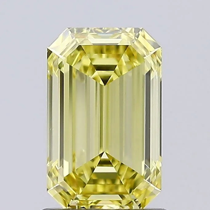 1.13ct Emerald Natural Diamond (Colour Fancy Yellow, Clarity VS1, GIA Certified)