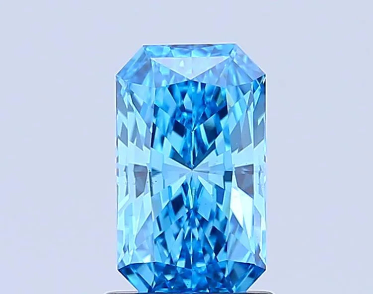 1.15ct Radiant Lab Grown Diamond (Colour Fancy Vivid Blue, Clarity VS2, IGI Certified)